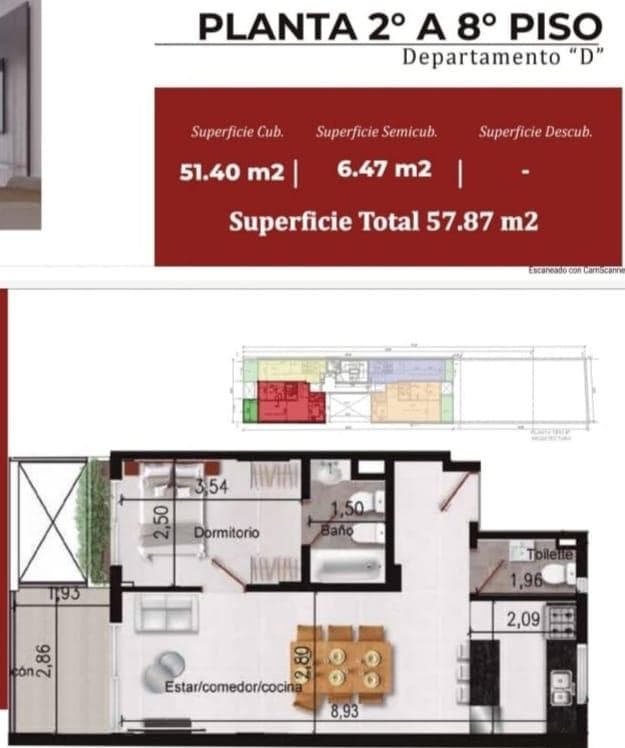 VENTA DEPARTAMENTO 2 AMBIENTES PARQUE CHAS CON BALCON ESTRENAR