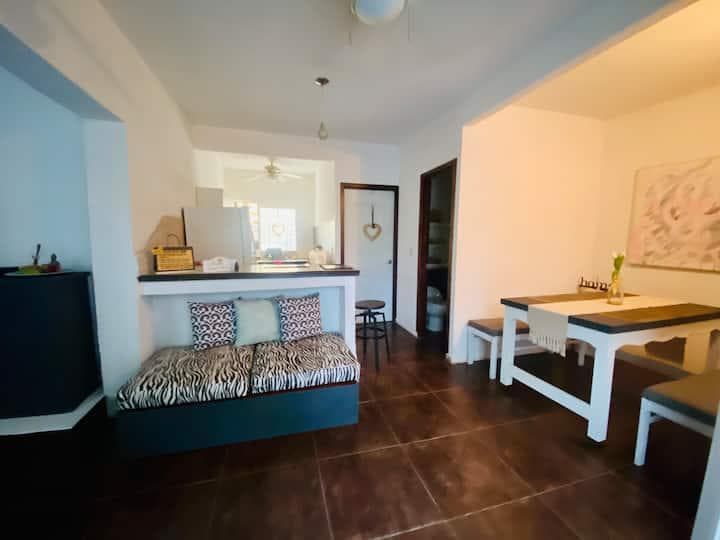 76 M2, 2-BEDROOM APARTMENT FOR RENT IN PLAYA DEL CARMEN—FURNISHED AND WITH A PRIVATE POOL