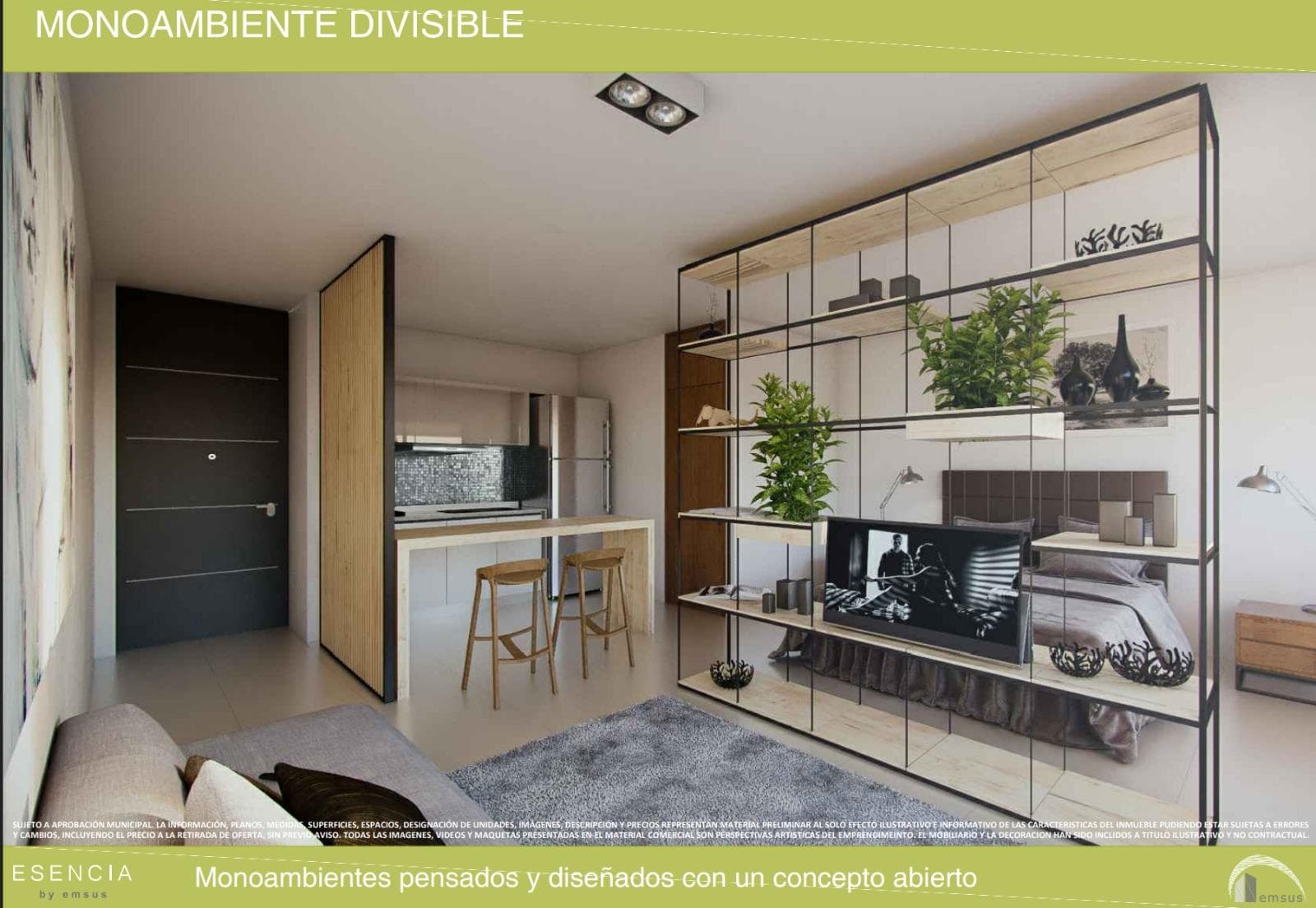 Brand-new 3-room apartment for sale in Pilar