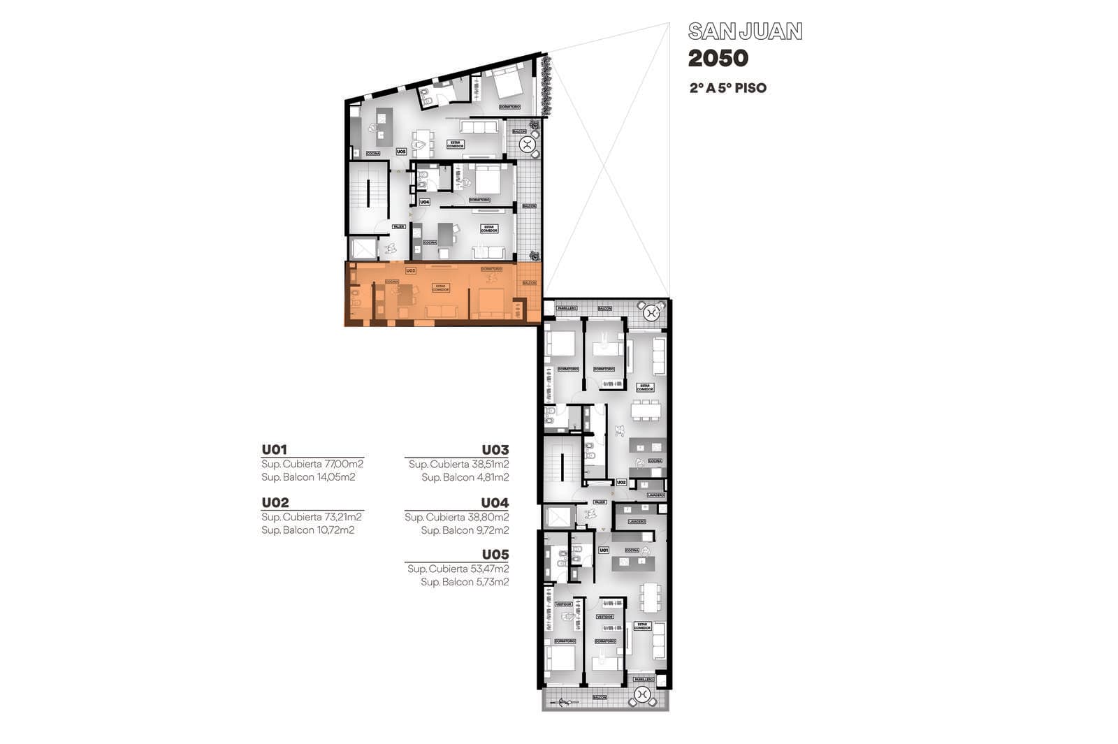 FOR SALE - 1-bedroom apartment under construction with a balcony - Downtown, Rosario.