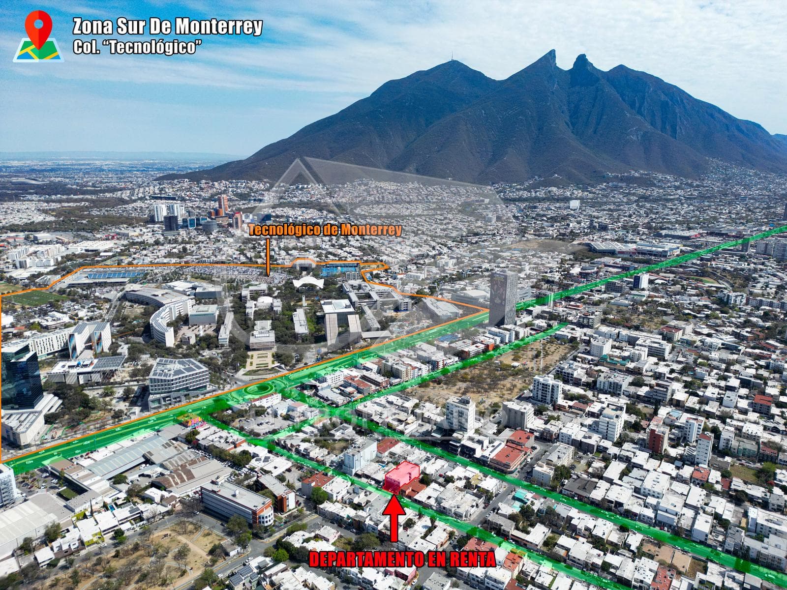 Furnished 2-Bedroom, 1-Bathroom Apartment for Rent // 1 Block from TEC de Mty