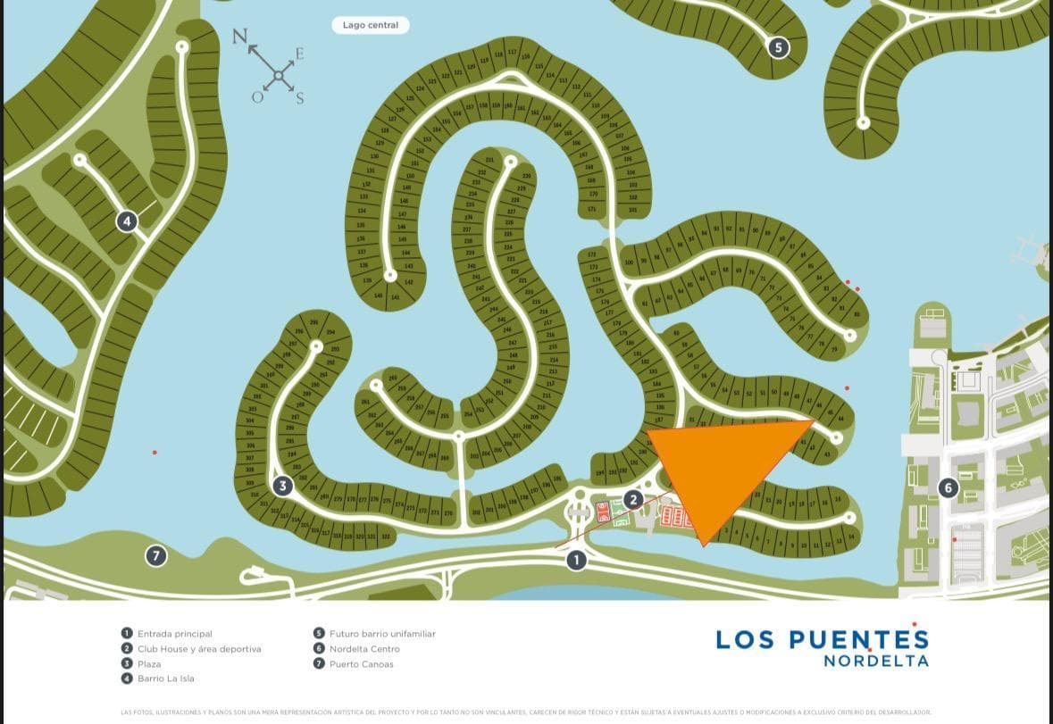 Lot in Los Puentes Nordelta near the lagoon