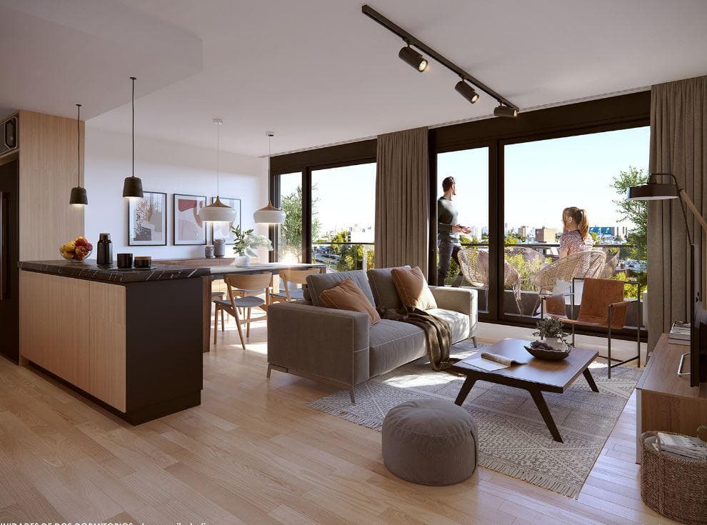 1-bedroom apartment with a large terrace in La Blanqueada