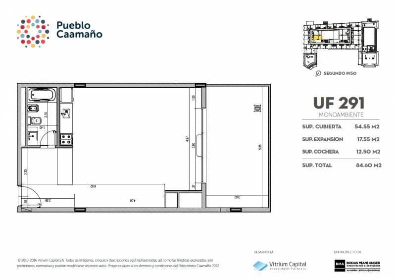Brand-new 1- or 2-bedroom apartment in Pueblo Caamaño