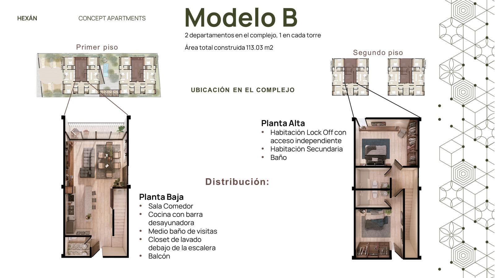APARTMENT FOR SALE IN MÉRIDA, CHUBURNA DE HIDALGO, HEXAN, 113 m²