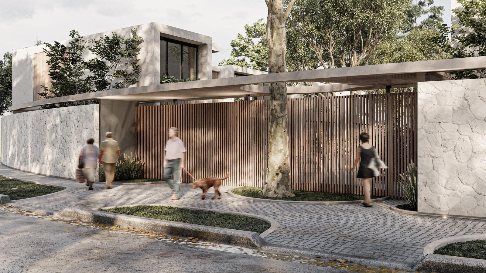 Duplex-style home in a gated community with 2 bedrooms and a garage