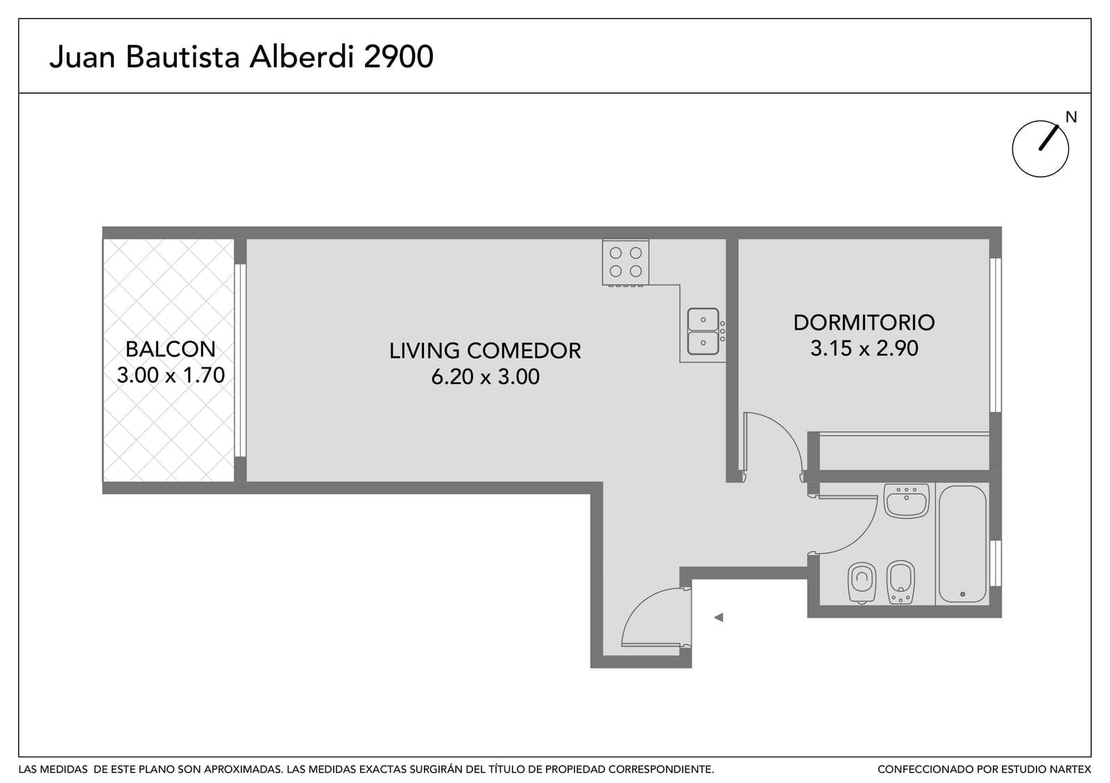For Sale, Apartment, 2 Rooms, Balcony, Street-Facing, Suitable for Professionals, Flores Norte