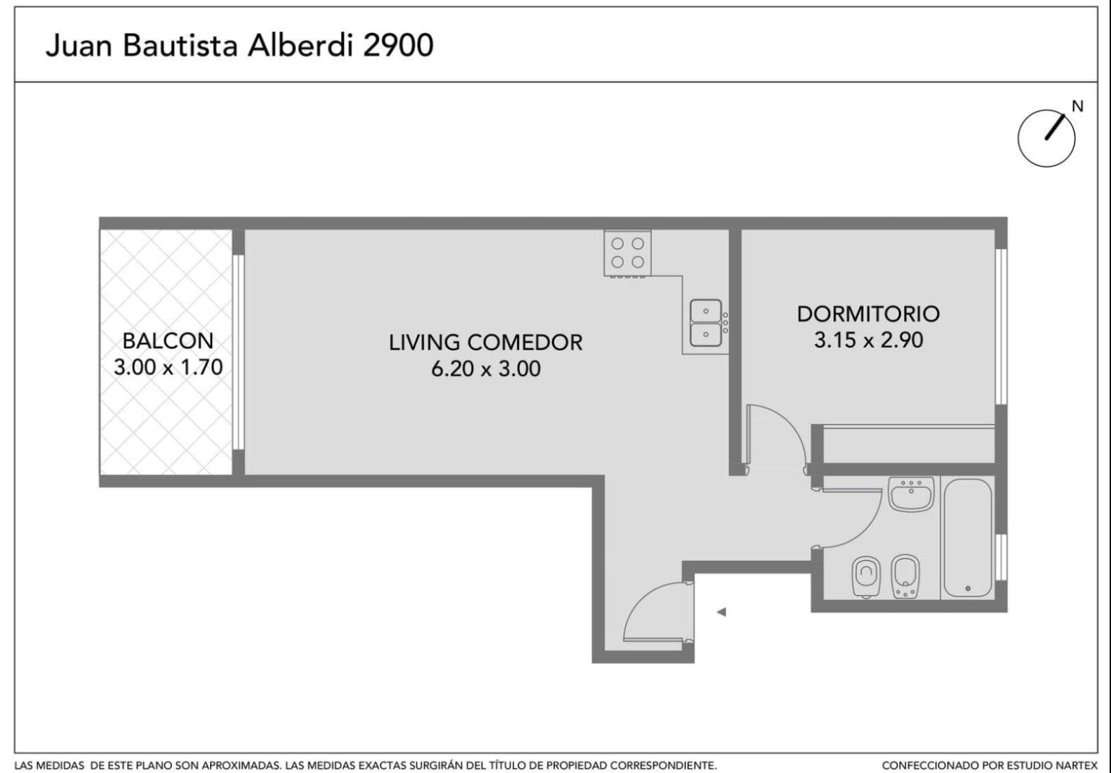 For Sale, Apartment, 2 Rooms, Balcony, Street-Facing, Suitable for Professionals, Flores Norte