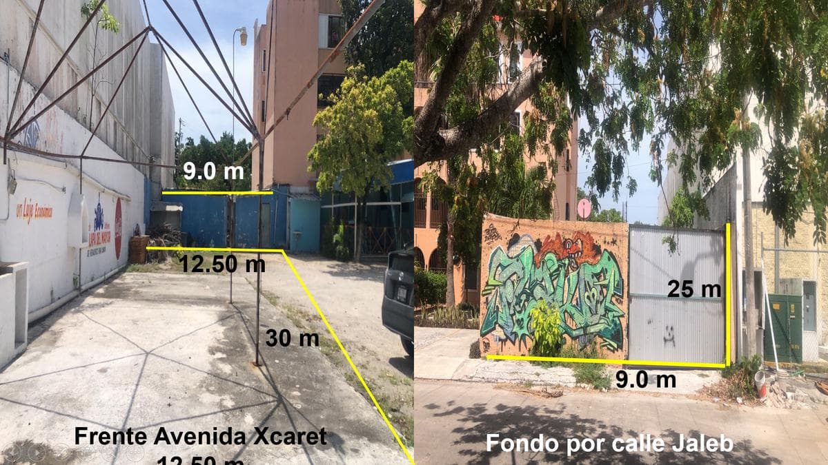 5 Lots for Sale, Each Measuring 1,725 m2, on Avenida Xcaret, Downtown Cancún
