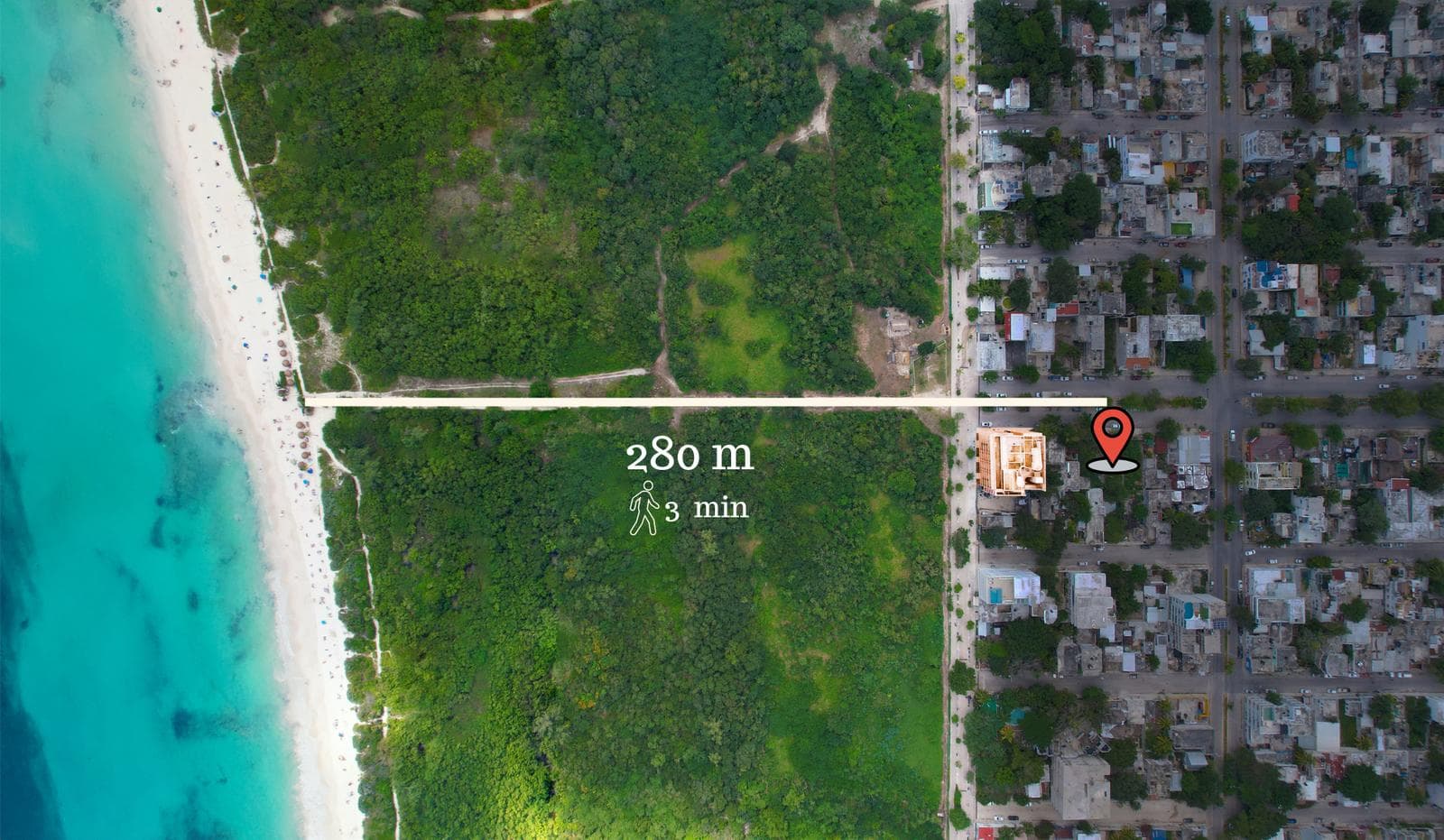 LAND JUST A FEW STEPS FROM THE BEACH IN PLAYA DEL CARMEN