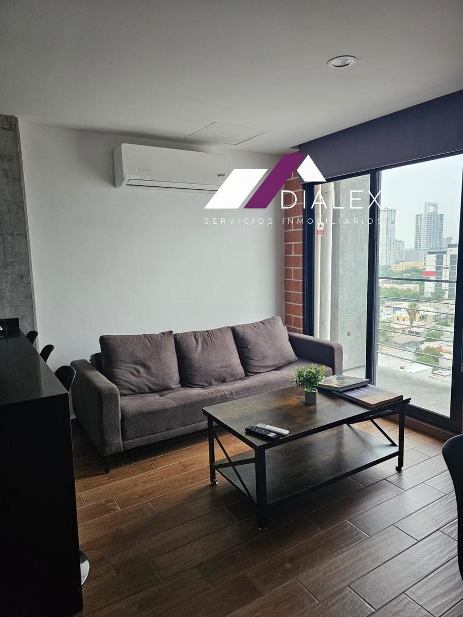 Departamento Loft AMUEBLADO en RENTA - Centro de Monterrey BARRIO ANTIGUO 75 m2