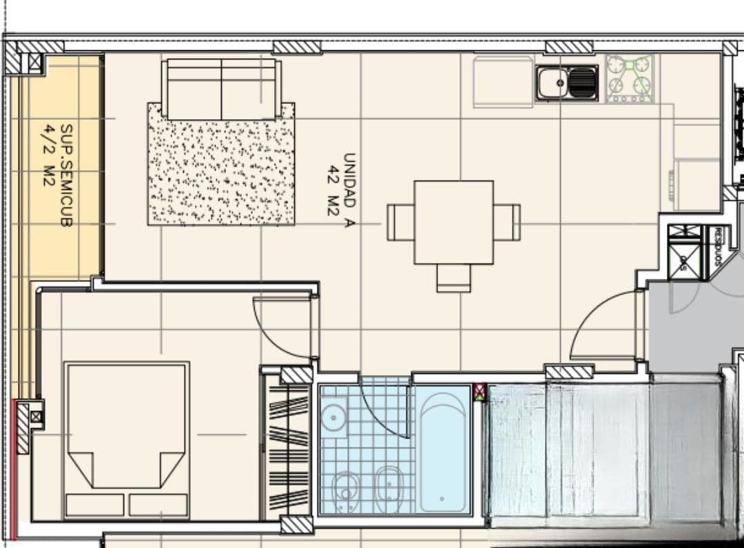 2-room apartment for sale with garage and private terrace in Lomas de Zamora