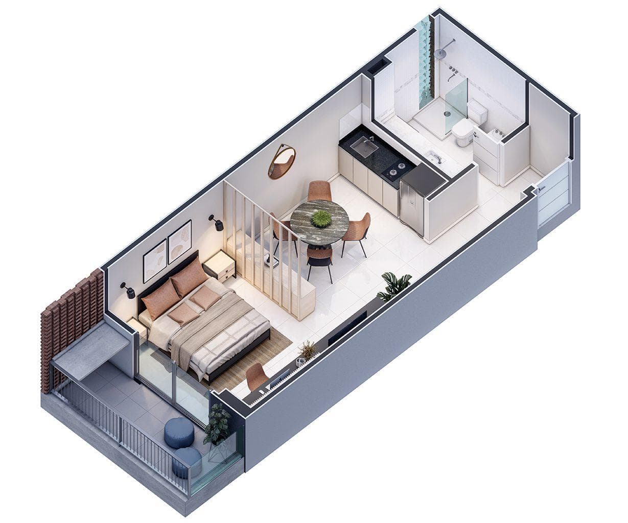 Apartments under construction: studio, 1-bedroom, and 2-bedroom units starting at $80,000, brand new