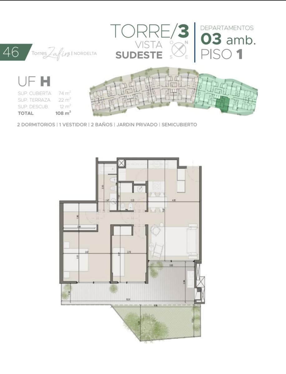 Apartment for Sale - 3 Bedrooms - Financed at ZAFIRO NORDELTA