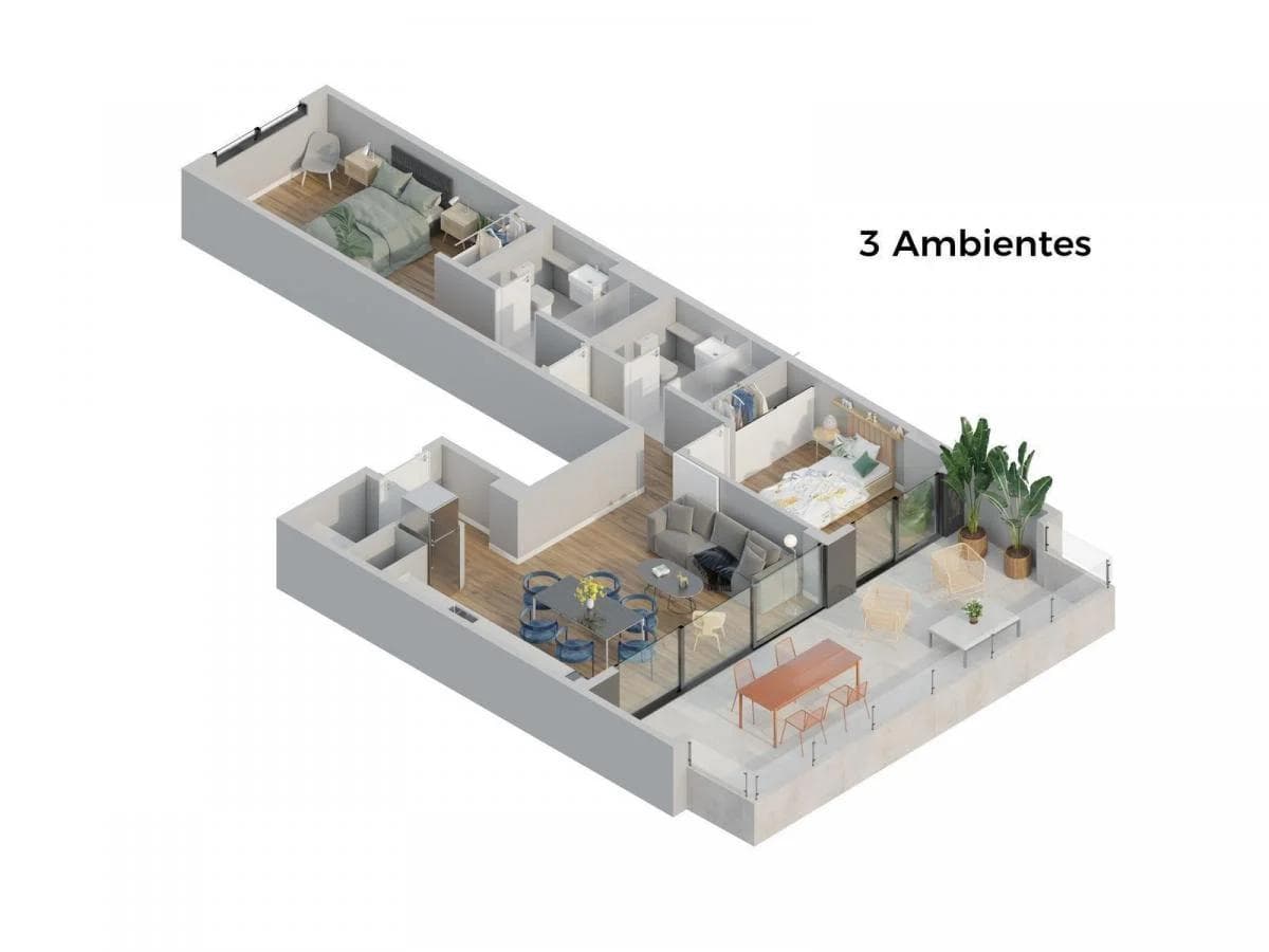 One-Bedroom Apartment for Sale (Under Construction) in Belgrano