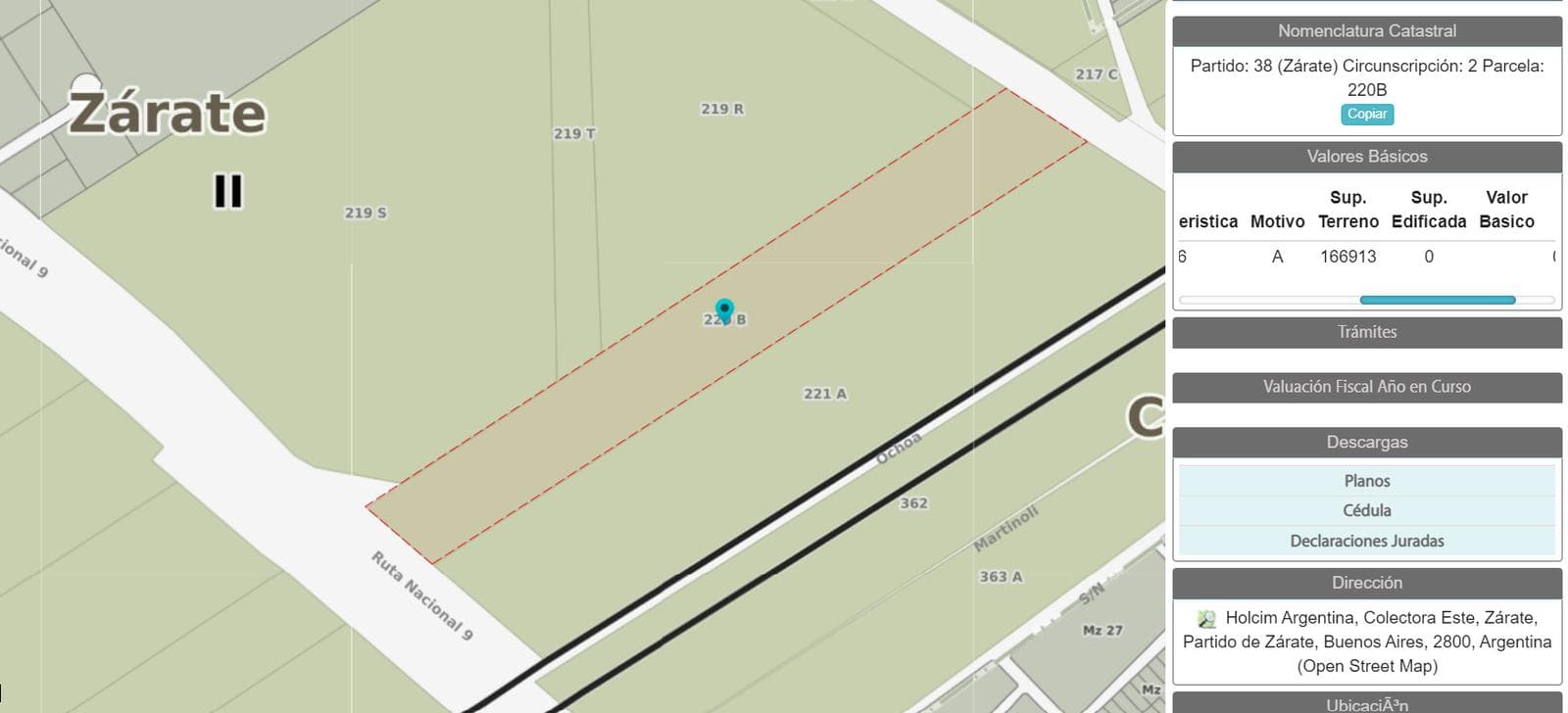 Lot for Sale on Panamericana at Km 81.5, with an area of 166,913 m² - Zarate
