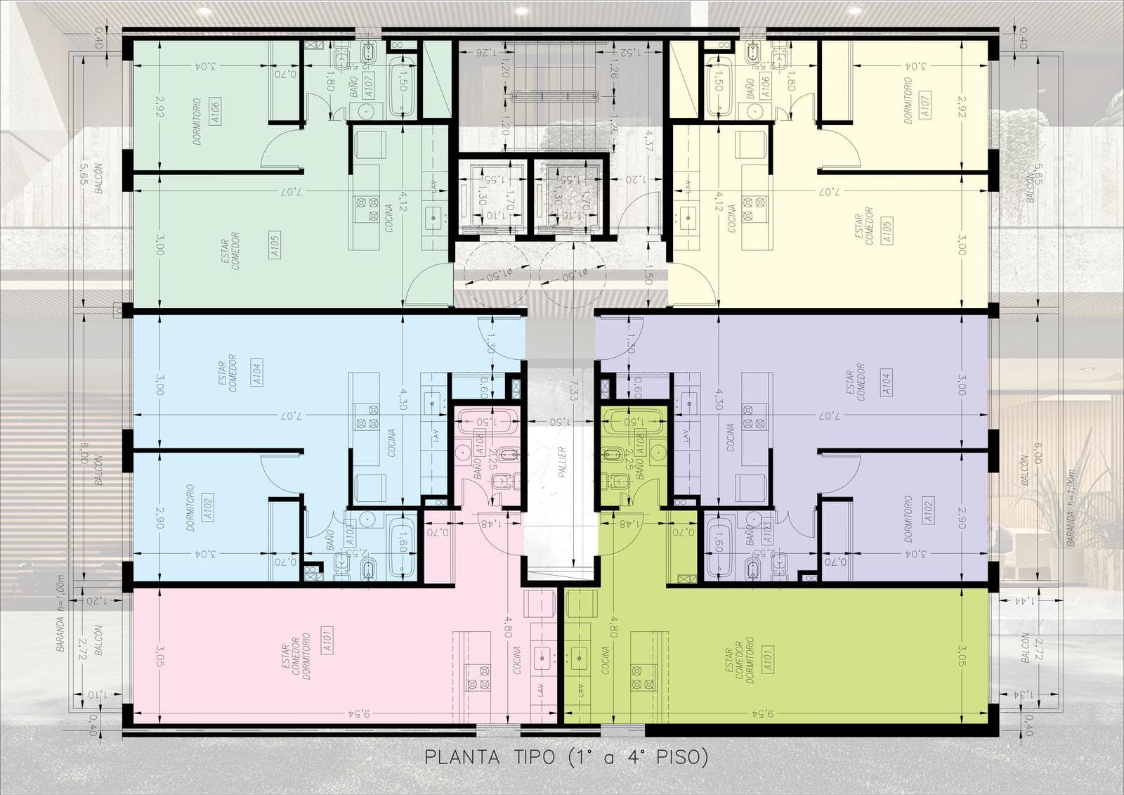 3-Bedroom Apartment in a New Development with Amenities in Mataderos