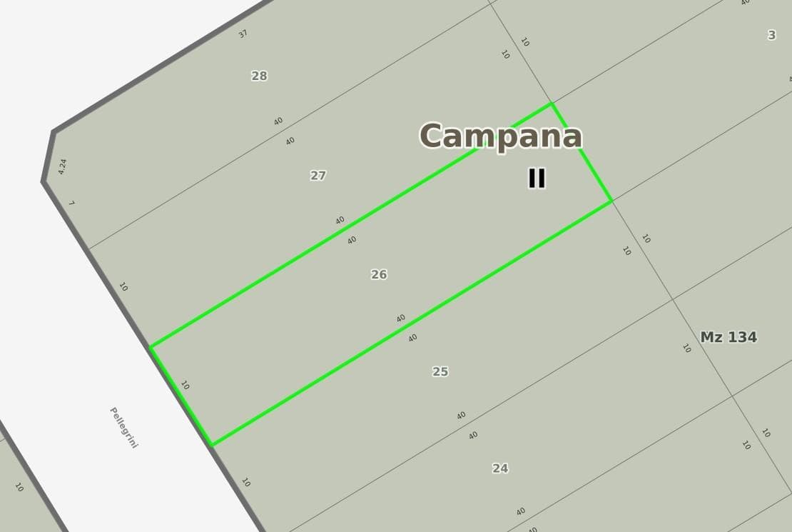 Lote en venta con dos viviendas | Pellegrini N°309 entre Nardo y Chapuis | Otamendi, Campana