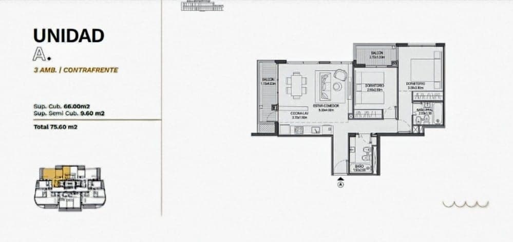 3-Room Apartment with River Views on Brickell Boulevard, Tigre