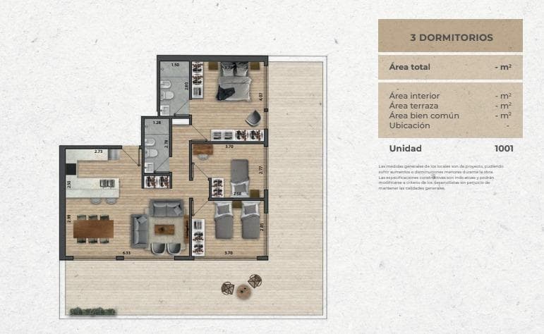 3-Bedroom Apartment for Sale in Pocitos