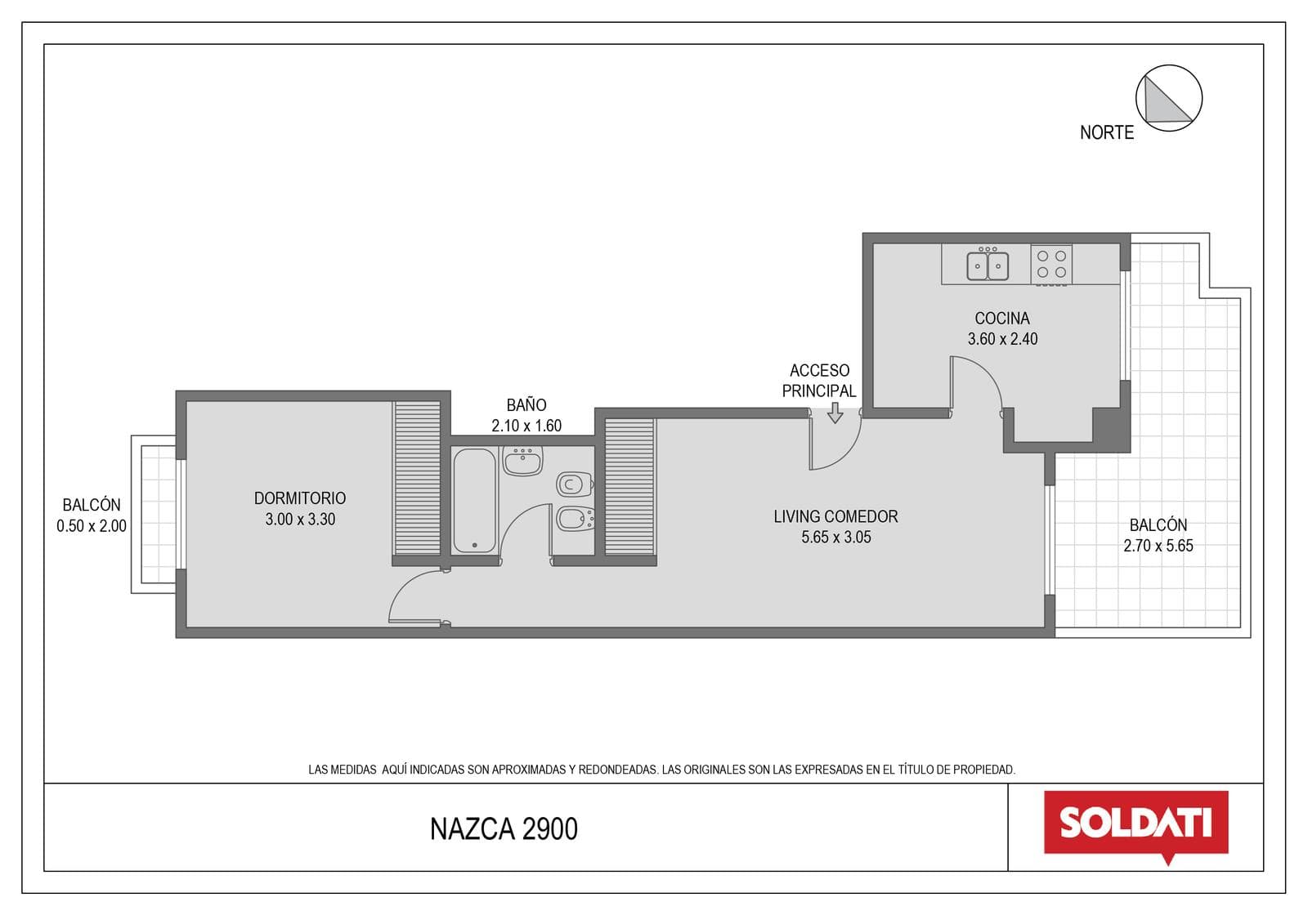 Apartment for Sale in Villa del Parque: 2-room, 1-bedroom, with balcony and terrace