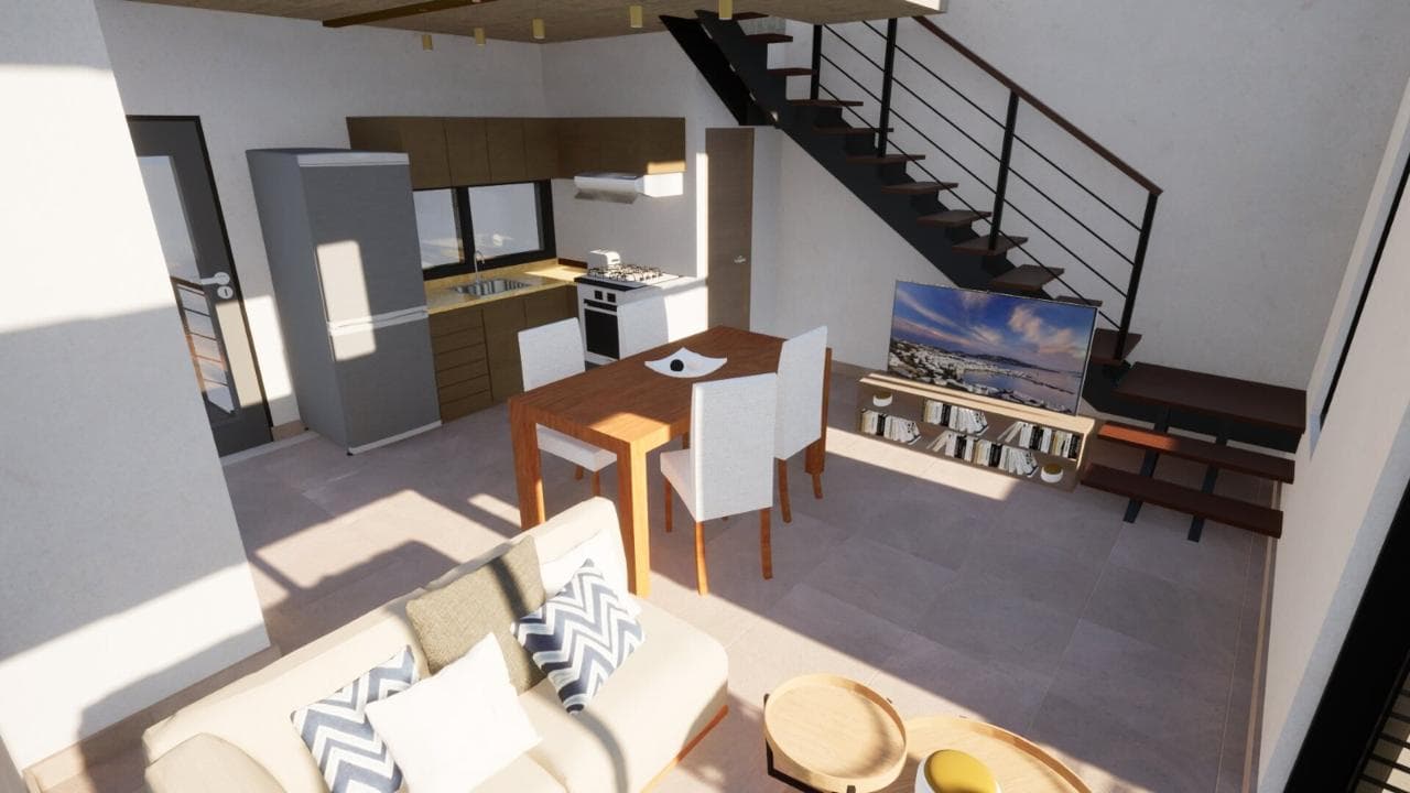 Duplex Apartment for Sale: 2-room unit with a patio, private grill, and balcony—brand new.