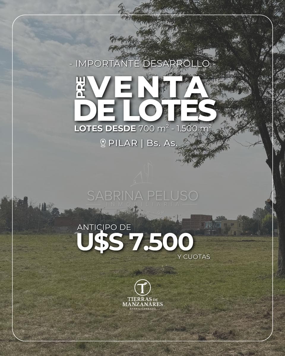 PRE-SALE: LOTS IN MANZANARES, PILAR