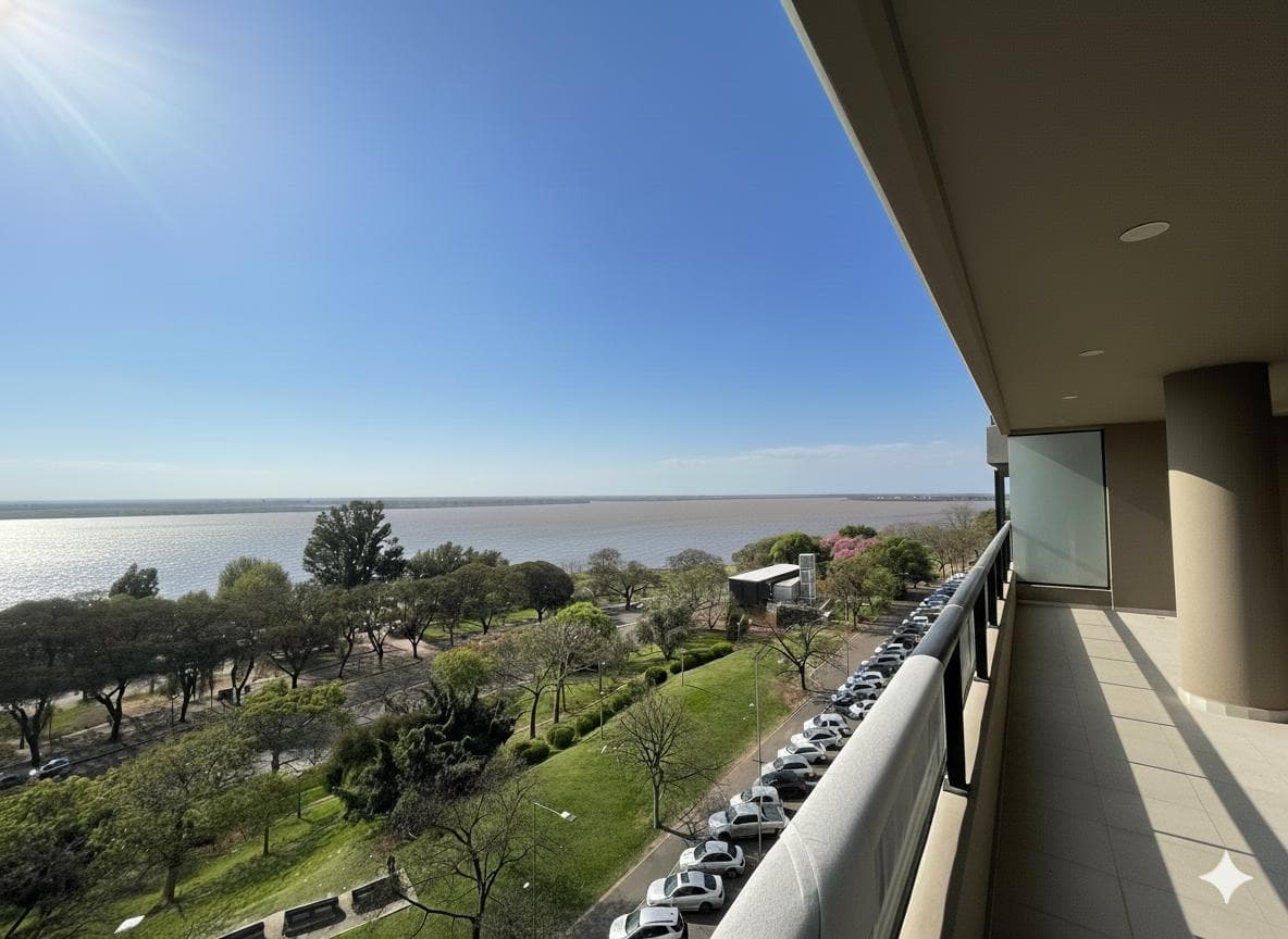 FOR SALE - 2-bedroom apartment with an unobstructed view of the river and amenities. Martin, Rosario.