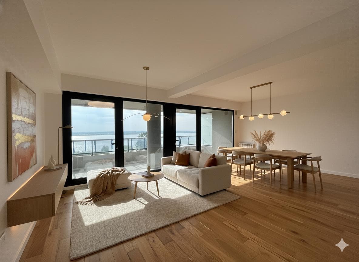 FOR SALE - 2-bedroom apartment with an unobstructed view of the river and amenities. Martin, Rosario.