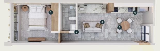 1-Bedroom Apartment for Sale in Colonia Maya