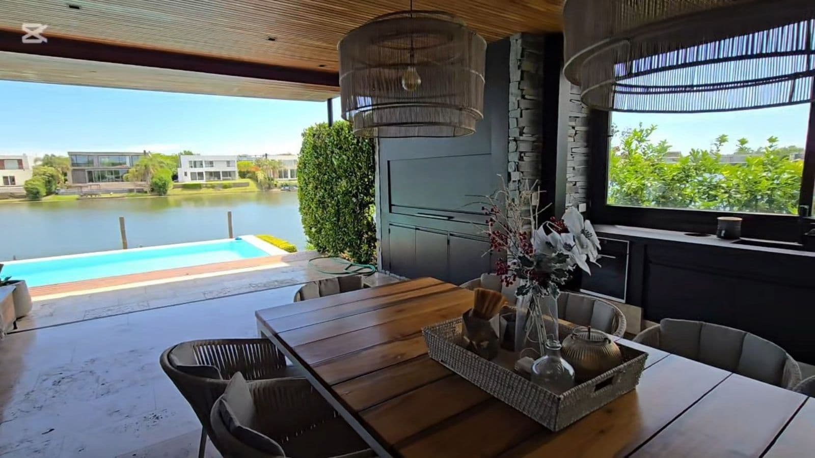 Furnished House for Rent on a Double Lot with Heated Pool and Lake View at El Golf Nordelta, Tigre