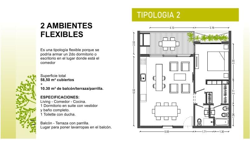 For Sale in Pozo. 2-room apartment, 70 m², with balcony and garage, San Isidro. CLOSING DEC. 27