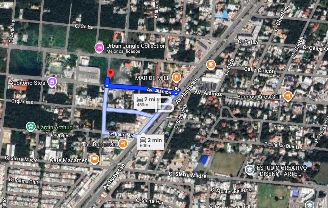 Land for Sale 2 Blocks from Huayacan Avenue in Cancún