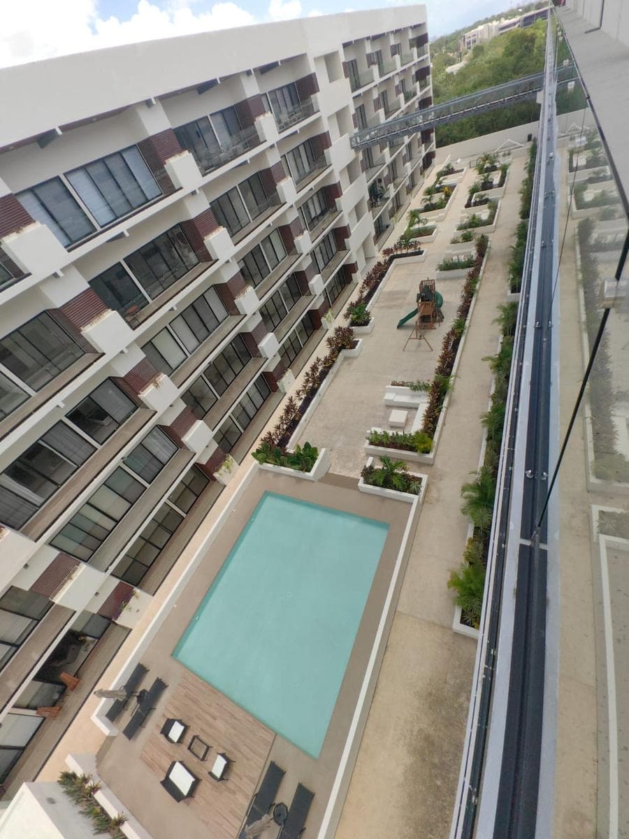 Apartment for Rent at H Living: 2 Bedrooms, 2 Bathrooms, in Huayacán, Cancún.