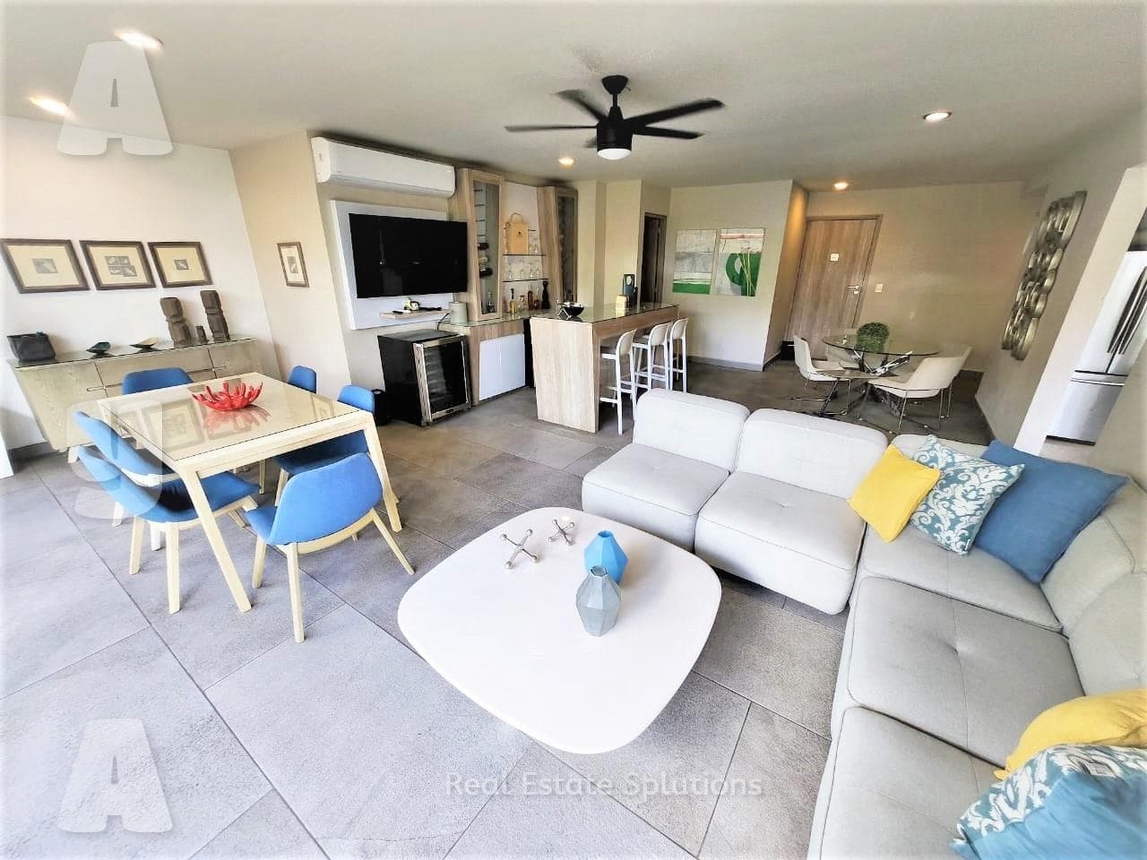 Two-Bedroom Apartment for Sale, 2 Bedrooms, FURNISHED, Living Room/TV Room, Cumbres Area, Cancún