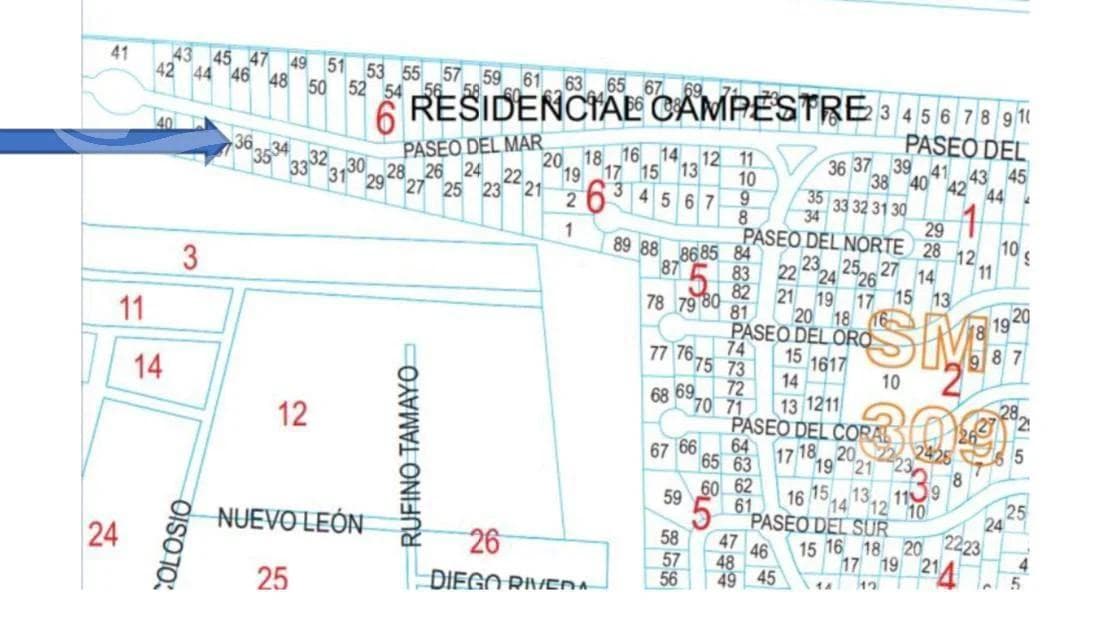 Land for Sale, 1,658 m2, 2 ADJOINING LOTS, Residential, Residencial Campestre, Cancún