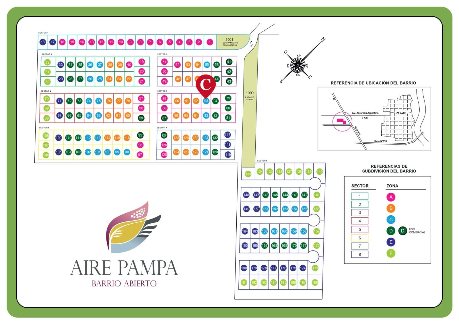 600-square-meter lot in the Aire Pampa neighborhood. City of Zárate