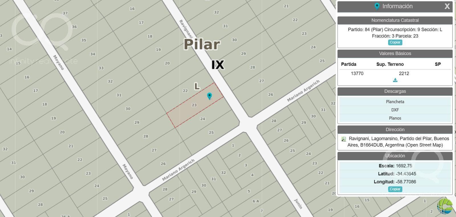 Land for Sale: 2,212 m²