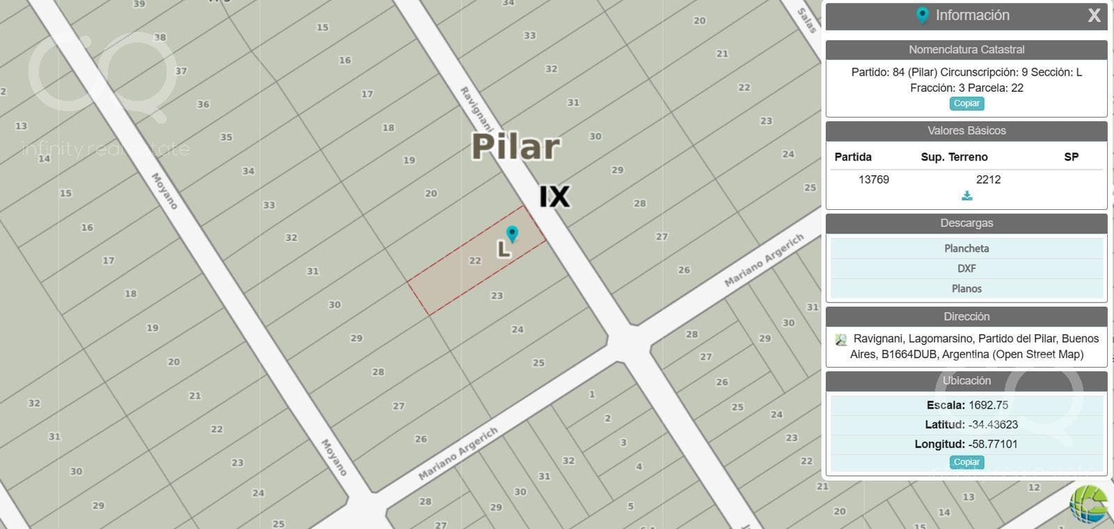Land for Sale: 2,212 m²
