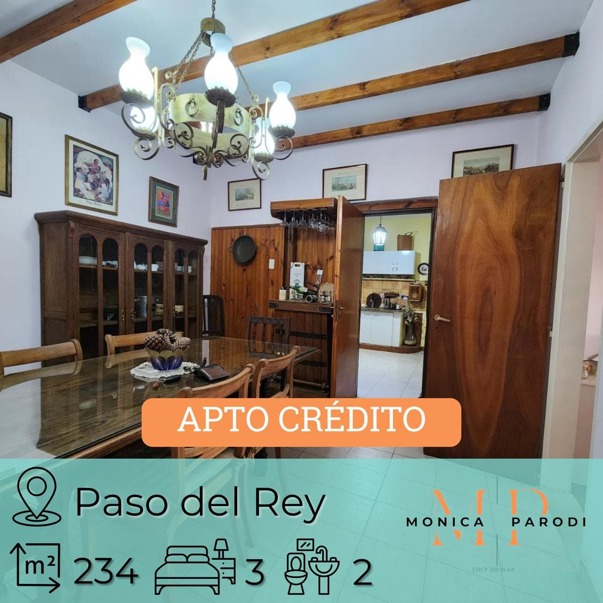 HOUSE FOR SALE IN PASO DEL REY – 4 ROOMS – INVESTMENT PROPERTY WITH ACTIVE INCOME
