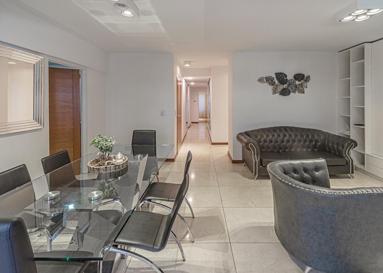 4-room apartment for sale in Belgrano with a balcony featuring a barbecue. Parking space. Private patio