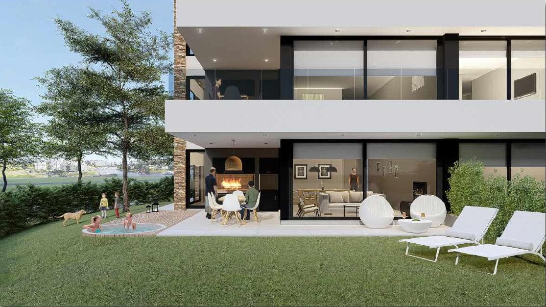 Duplex for Sale in VILAGO Nordelta: 3 bedrooms, 3 bathrooms, living room, terrace with pergola, garage, and storage room - RIVER VIEW