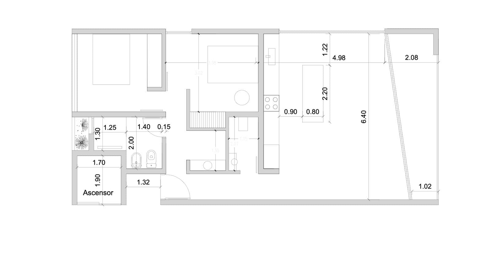 90 m² 3-room apartment in the city center - Haiku.