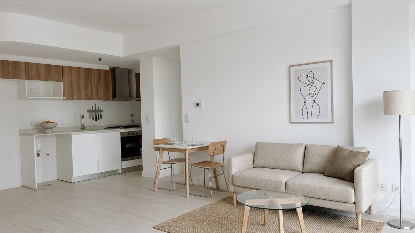 Brand-new 2-room apartment with amenities and low maintenance fees in Nuñez. High-end building.