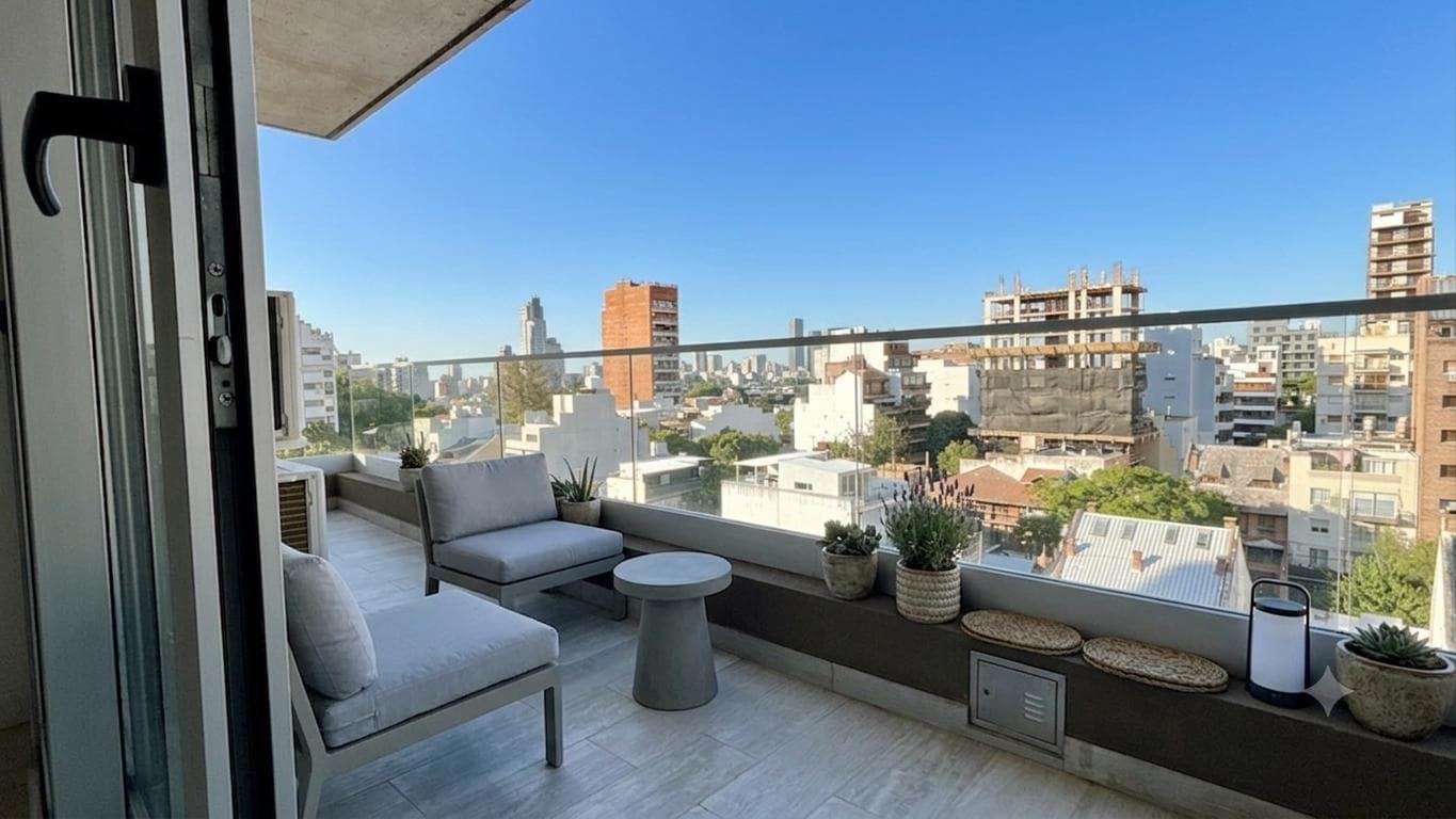 Brand-new 2-room apartment with amenities and low maintenance fees in Nuñez. High-end building.