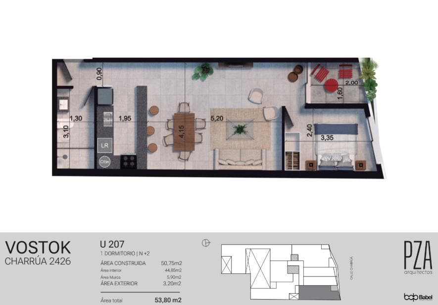 Studio Apartment in Pocitos