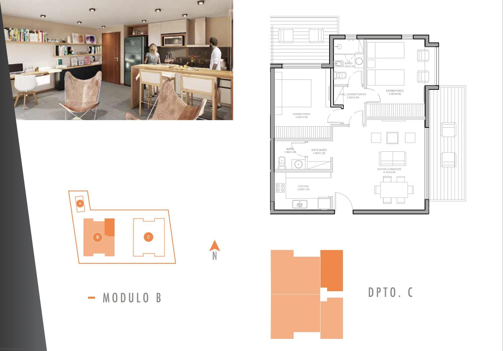 FOR SALE: 56-square-meter 1-bedroom apartment on the first floor in Domo II, Villa La Angostura