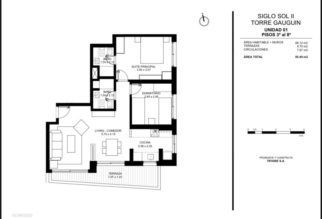 3-Bedroom Apartment in Playa Brava, Parada 3, with a FULL ocean view