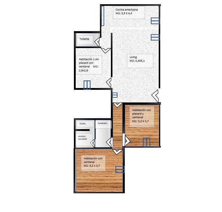 4-room apartment for sale in impeccable condition, eligible for financing, in Monserrat/San Telmo
