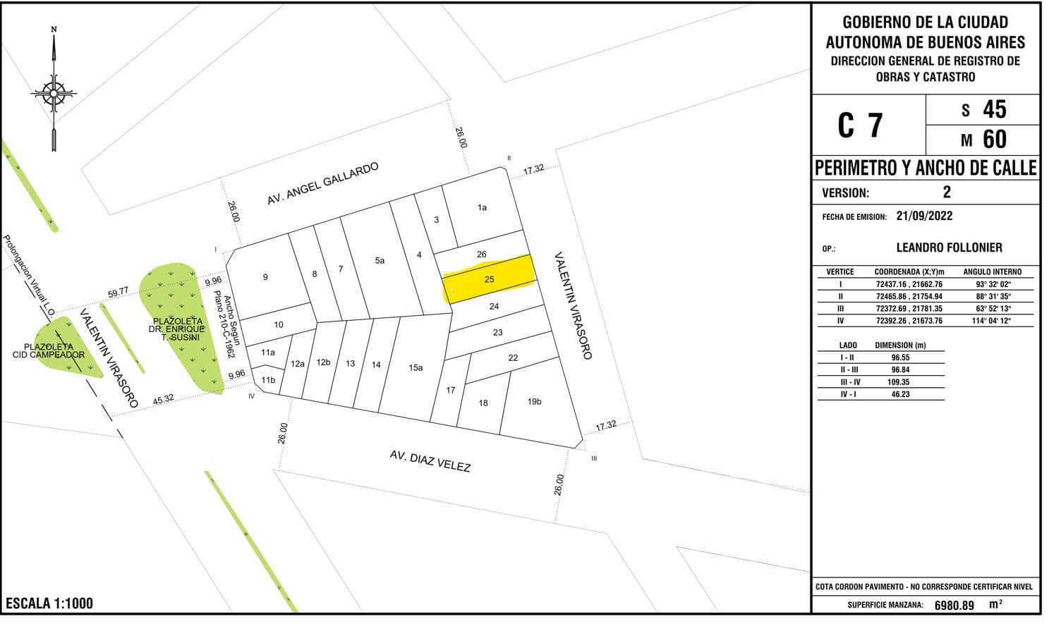 Land for Sale in Caballito
